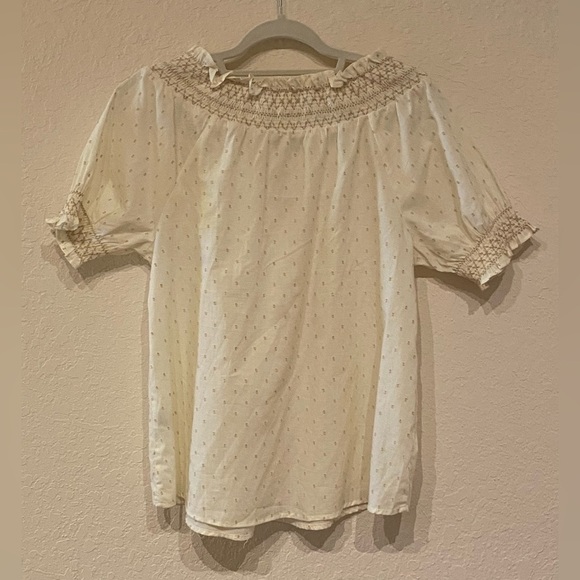 MINE Women’s Swiss Dot Blouse Size L - Picture 3 of 6